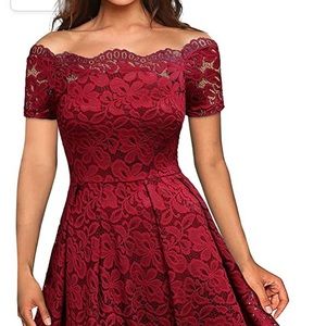 MISSMAY floral red dress